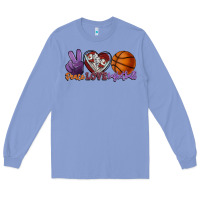 Peace Love Basketball Long Sleeve Tee | Teevron