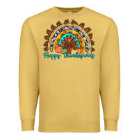 Antique Gold Happy thanksgiving rainbow Premium Sweatshirt - Artiststas