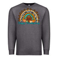 Charcoal Heather Happy thanksgiving rainbow Premium Sweatshirt - Artiststas