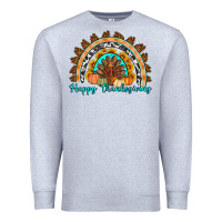 Heather Grey Happy thanksgiving rainbow Premium Sweatshirt - Artiststas