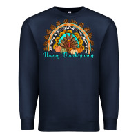 Navy Happy thanksgiving rainbow Premium Sweatshirt - Artiststas
