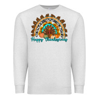 Oatmeal Heather Happy thanksgiving rainbow Premium Sweatshirt - Artiststas