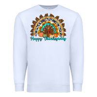 White Happy thanksgiving rainbow Premium Sweatshirt - Artiststas