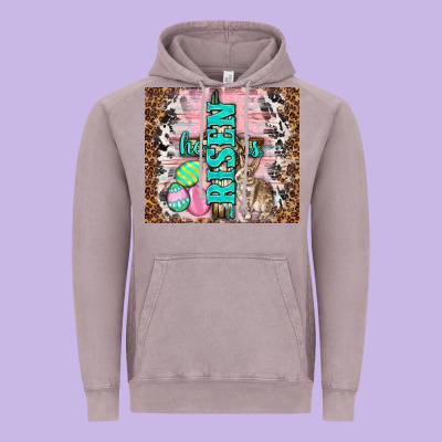 Western He Is Risen With Rabbit Vintage Hoodie Designed By Tumblerdesignbyshophia