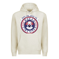 Oatmeal Heather bread and circuses   girl Premium Hoodie - lanVoArt