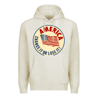 Oatmeal Heather america change it or lose it   stars Premium Hoodie - lanVoArt