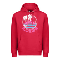 Cardinal Hot Trend Florida Pink Flamingo Heart 80S Retro Vintage Style Premium Hoodie - lanVoArt