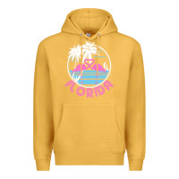Mustard Hot Trend Florida Pink Flamingo Heart 80S Retro Vintage Style Premium Hoodie - lanVoArt