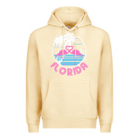 Pina Colada Hot Trend Florida Pink Flamingo Heart 80S Retro Vintage Style Premium Hoodie - lanVoArt