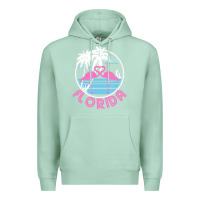 Seafoam Hot Trend Florida Pink Flamingo Heart 80S Retro Vintage Style Premium Hoodie - lanVoArt