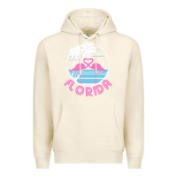 Tofu Hot Trend Florida Pink Flamingo Heart 80S Retro Vintage Style Premium Hoodie - lanVoArt