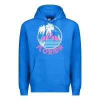 True Royal Hot Trend Florida Pink Flamingo Heart 80S Retro Vintage Style Premium Hoodie - lanVoArt