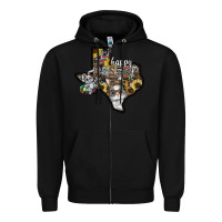 Black Happy Easter Texas Zipper Hoodie - CowhideDigitalArt