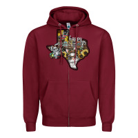 Burgundy Happy Easter Texas Zipper Hoodie - CowhideDigitalArt