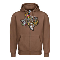 Chestnut Happy Easter Texas Zipper Hoodie - CowhideDigitalArt
