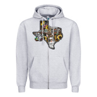 Heather Grey Happy Easter Texas Zipper Hoodie - CowhideDigitalArt