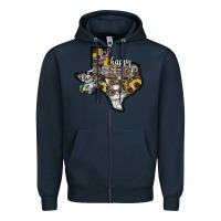 Navy Happy Easter Texas Zipper Hoodie - CowhideDigitalArt