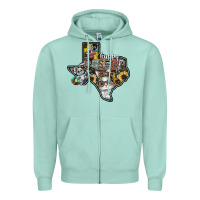 Seafoam Happy Easter Texas Zipper Hoodie - CowhideDigitalArt