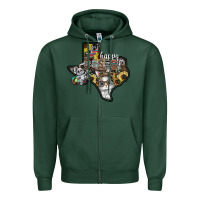 Sports Green Happy Easter Texas Zipper Hoodie - CowhideDigitalArt