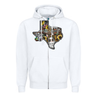 White Happy Easter Texas Zipper Hoodie - CowhideDigitalArt