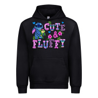 Black cute and fluffy stitch Urban Hoodie - AdoDesignShop
