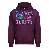 Mauve Wine cute and fluffy stitch Urban Hoodie - AdoDesignShop