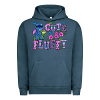 Pigment Midnight Navy cute and fluffy stitch Urban Hoodie - AdoDesignShop