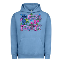 Pigment Pebble Blue cute and fluffy stitch Urban Hoodie - AdoDesignShop