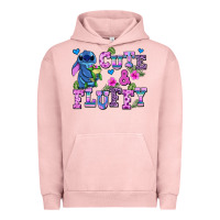 Pigment Salmon cute and fluffy stitch Urban Hoodie - AdoDesignShop
