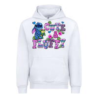 White cute and fluffy stitch Urban Hoodie - AdoDesignShop