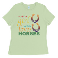 Matcha Just a Girl Who Loves Horses Ladies Tee - Bettercallsaul