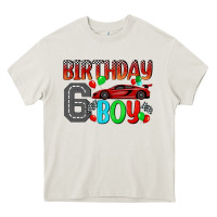 Cream birthday boy 6 Heavy Core Tee - BundleAndBundleShop