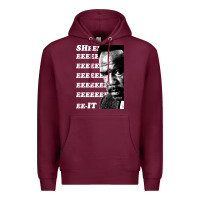 Burgundy clay davis quotsheeeeeeitquot 3  t travel Premium Hoodie - lanVoArt