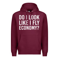 Burgundy do i look like i fly economy  funny first class traveling Premium Hoodie - lanVoArt