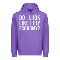 Purple do i look like i fly economy  funny first class traveling Premium Hoodie - lanVoArt