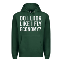 Sports Green do i look like i fly economy  funny first class traveling Premium Hoodie - lanVoArt