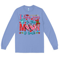 Colony Blue I love you to the moon and back Valentine's Day Long Sleeve Tee - HowdyJamesFarm