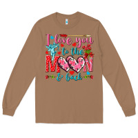 Toasted Coconut I love you to the moon and back Valentine's Day Long Sleeve Tee - HowdyJamesFarm