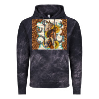 Cloud Black horses with sunflowers Vintage Hoodie - TumblerDesignByShophia