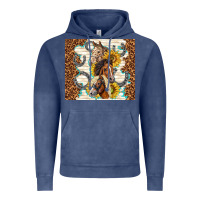 Vintage Denim horses with sunflowers Vintage Hoodie - TumblerDesignByShophia