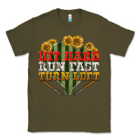Army Green Hit hard run fast turn left Classic Tee - NancyCooperArtShop