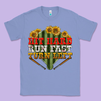 Hit Hard Run Fast Turn Left Classic Tee Designed By Nancycooperartshop