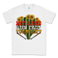 White Hit hard run fast turn left Classic Tee - NancyCooperArtShop