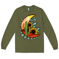Army Green turquoise desert moon Long Sleeve Tee - Jasminsmagicworld