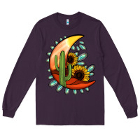 Plum turquoise desert moon Long Sleeve Tee - Jasminsmagicworld