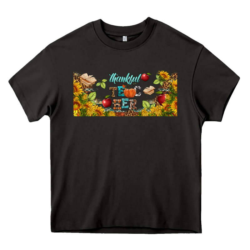 Thankful Teacher Fall Libbey Glass Heavy Core Tee by BundleAndBundleShop | Teevron