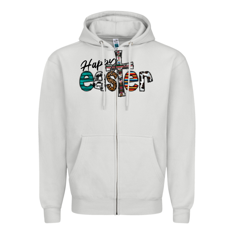 Happy Easter Zipper Hoodie by CowhideDigitalArt | Teevron