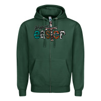 Sports Green Happy Easter Zipper Hoodie - CowhideDigitalArt