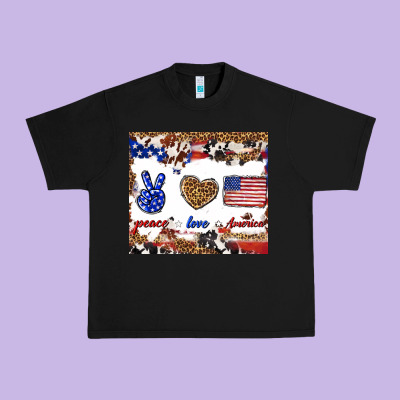 Peace Love America Urban Heavy Tee Designed By Tumblerdesignbyshophia