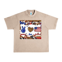 French Oak peace love america Urban Heavy Tee - TumblerDesignByShophia